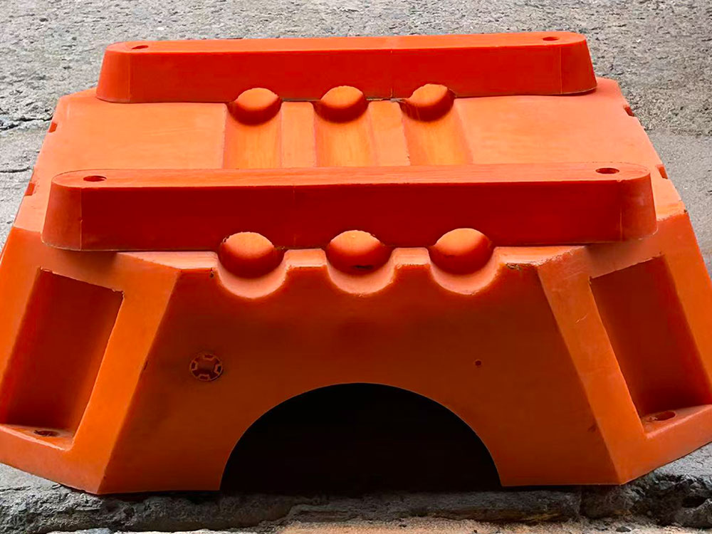 Pipe Floats With Cable Troughs